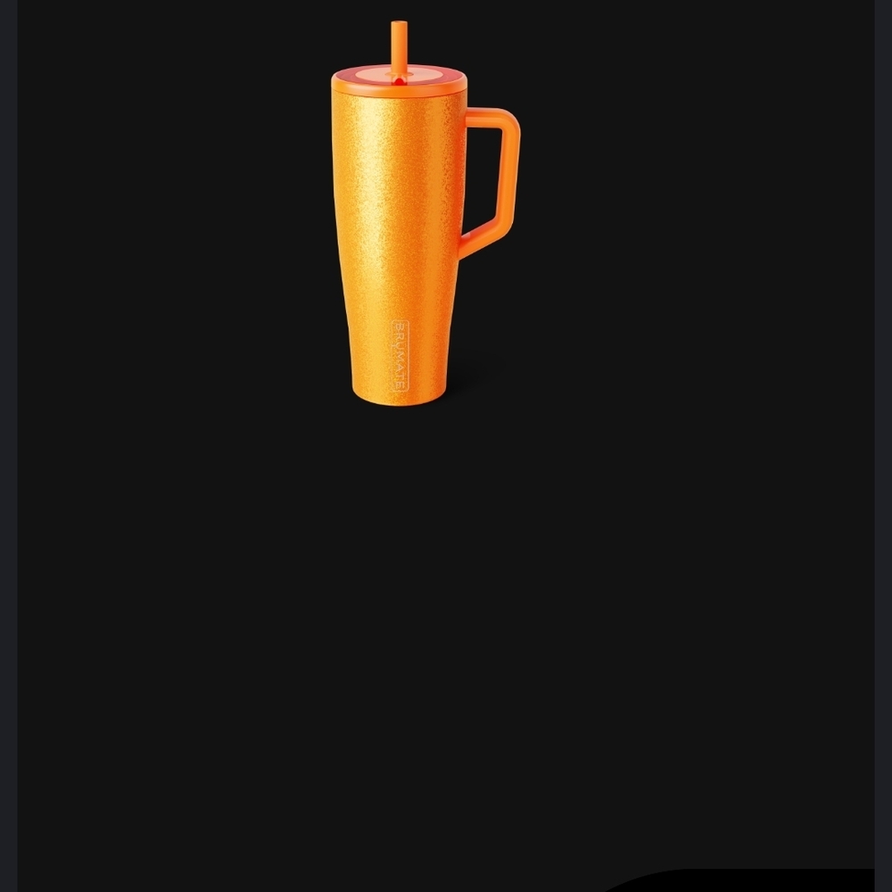 Vibrant Orange Tumbler with Handle